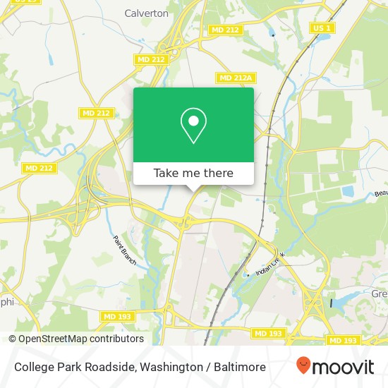 College Park Roadside, 10280 Baltimore Ave map