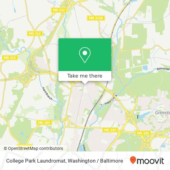 College Park Laundromat, 9915 Rhode Island Ave map