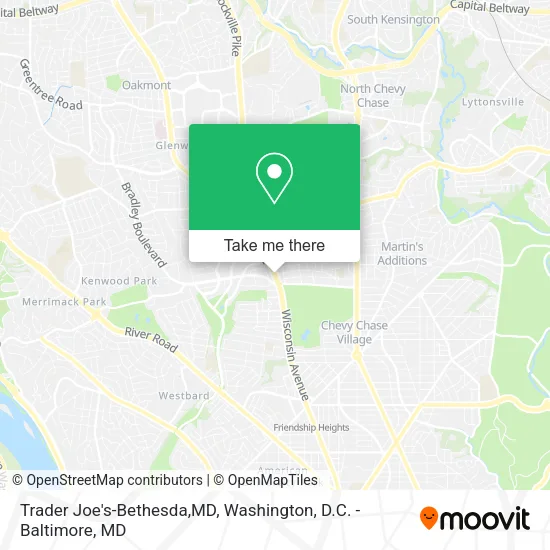 Mapa de Trader Joe's-Bethesda,MD
