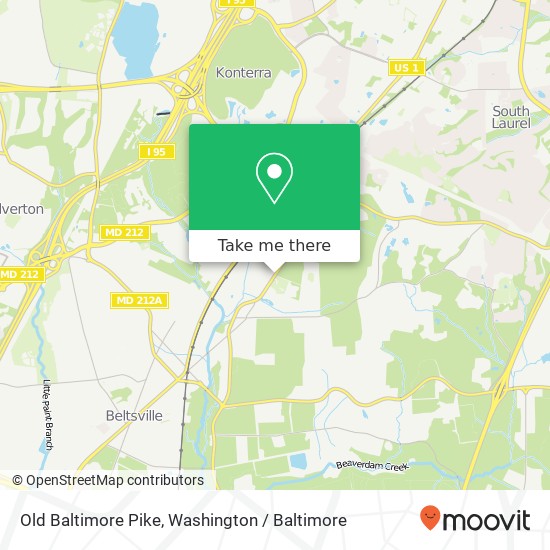 Old Baltimore Pike, Beltsville, MD 20705 map