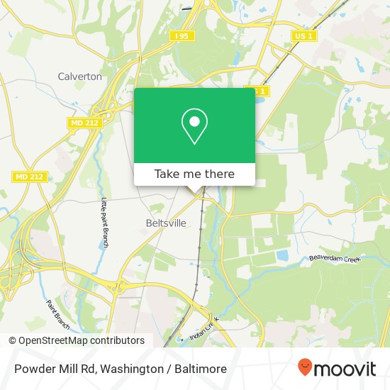 Powder Mill Rd, Beltsville (CALVERTON), MD 20705 map