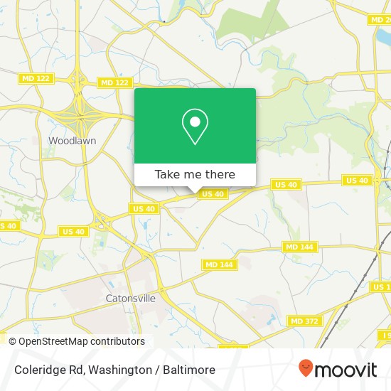 Mapa de Coleridge Rd, Baltimore (BALTIMORE), MD 21229