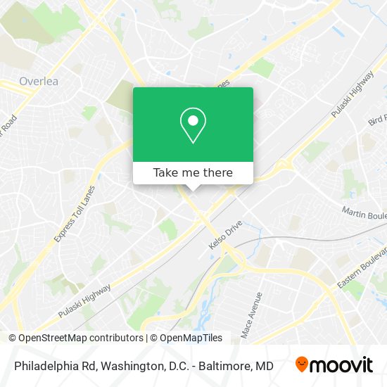 Philadelphia Rd map