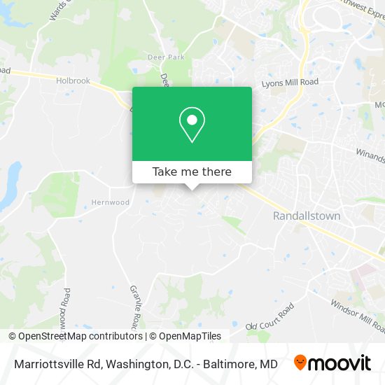 Marriottsville Rd map