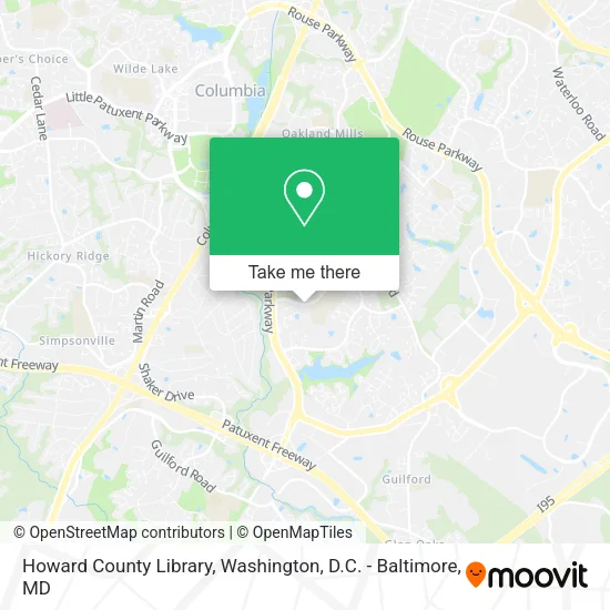 Howard County Library map