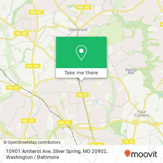 10901 Amherst Ave, Silver Spring, MD 20902 map