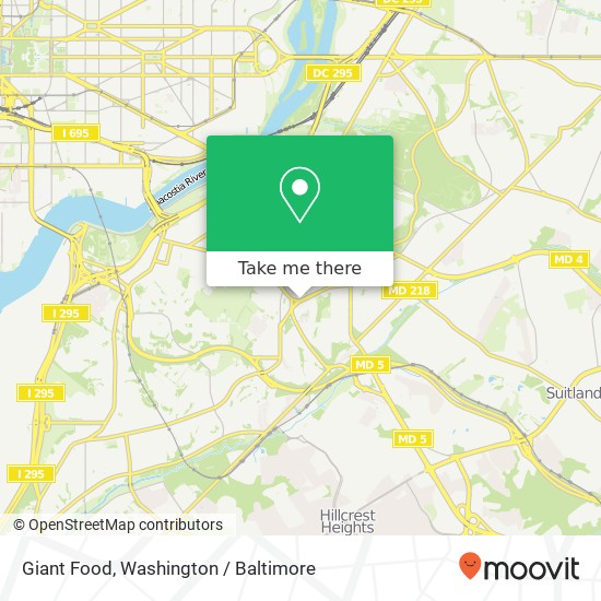 Mapa de Giant Food, 2800 Alabama Ave SE