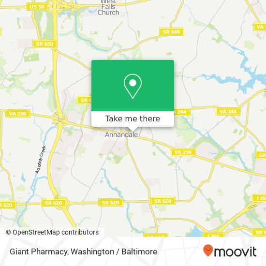 Mapa de Giant Pharmacy, 7137 Columbia Pike