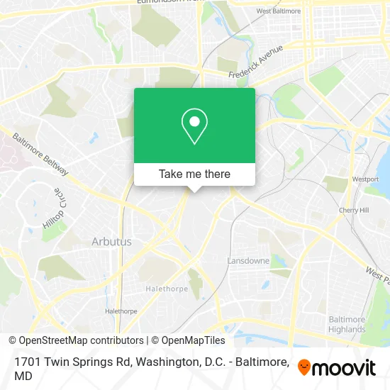 1701 Twin Springs Rd map