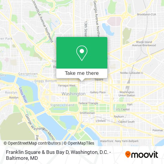 Mapa de Franklin Square & Bus Bay D