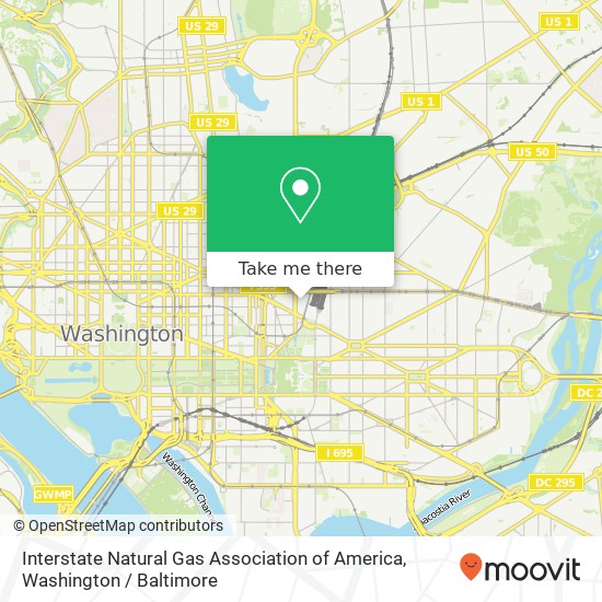 Interstate Natural Gas Association of America, 10 G St NE map