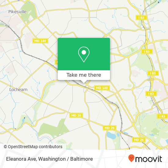 Mapa de Eleanora Ave, Baltimore, MD 21215