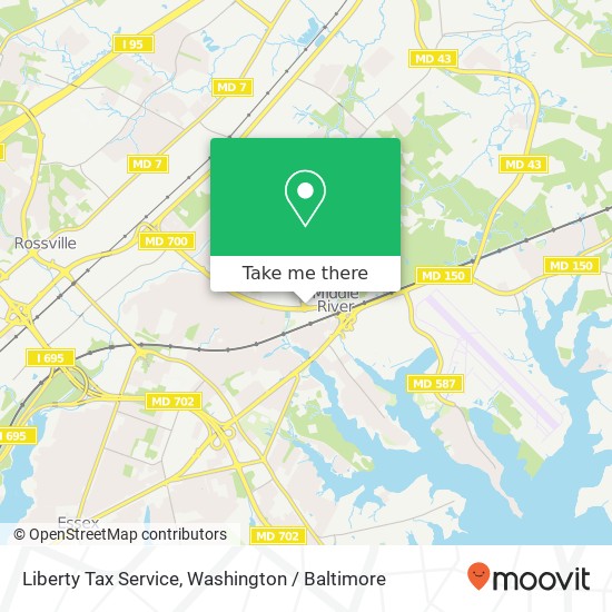Liberty Tax Service, 103 Middle River Rd map