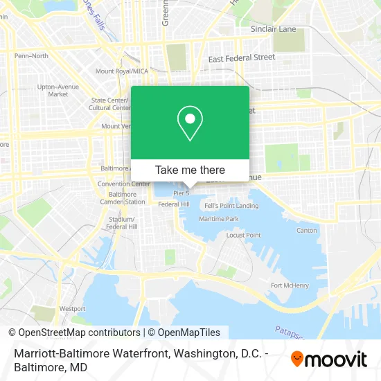 Mapa de Marriott-Baltimore Waterfront