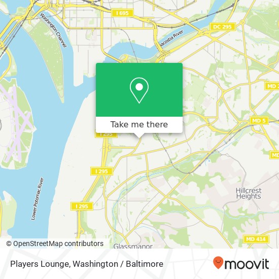 Mapa de Players Lounge, 2737 Martin Luther King Jr Ave SE
