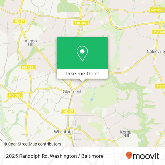 Mapa de 2025 Randolph Rd, Silver Spring, MD 20902