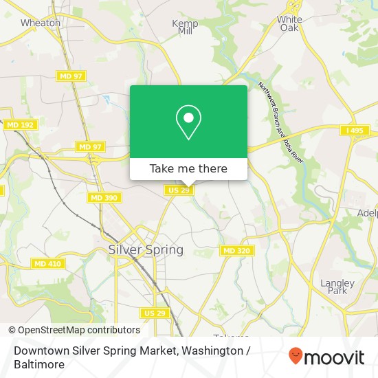 Downtown Silver Spring Market map