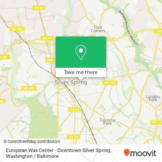 European Wax Center - Downtown Silver Spring, 811 Wayne Ave map