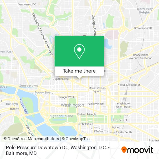Pole Pressure Downtown DC map