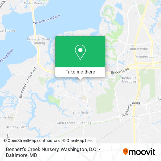 Bennett's Creek Nursery map