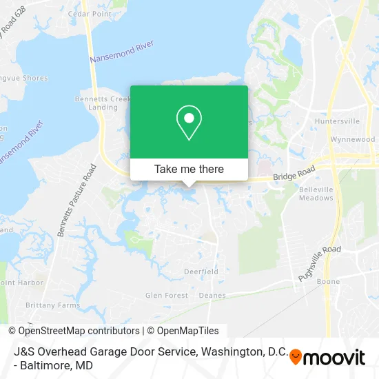 J&S Overhead Garage Door Service map