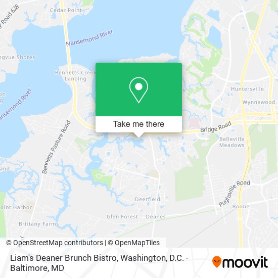 Liam's Deaner Brunch Bistro map