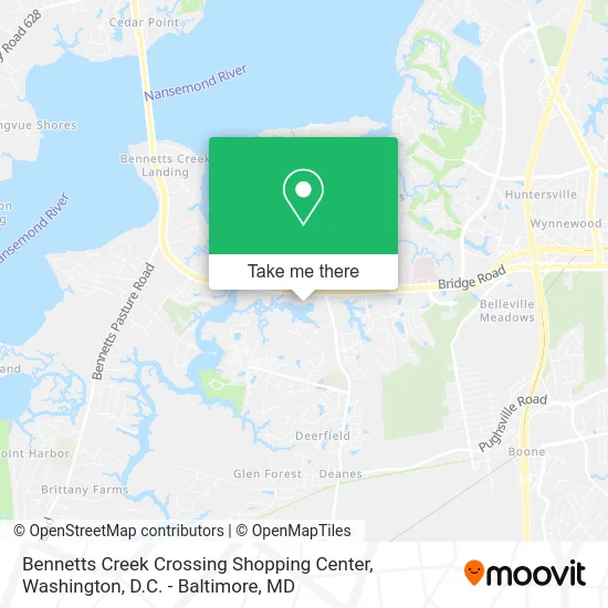 Bennetts Creek Crossing Shopping Center map