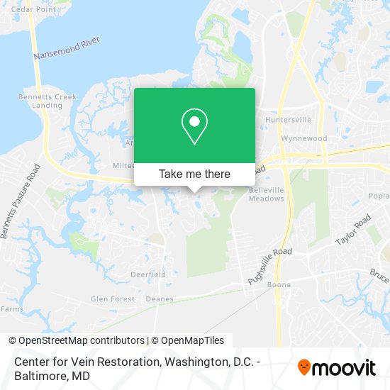 Mapa de Center for Vein Restoration