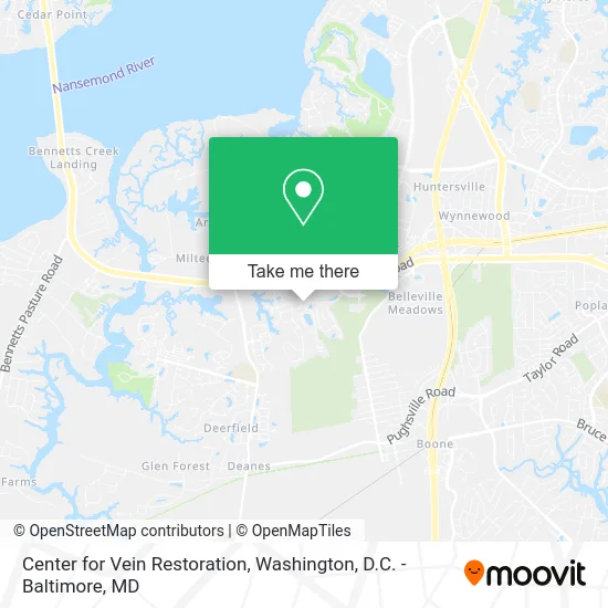 Center for Vein Restoration map