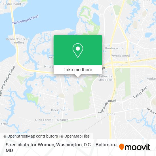 Mapa de Specialists for Women