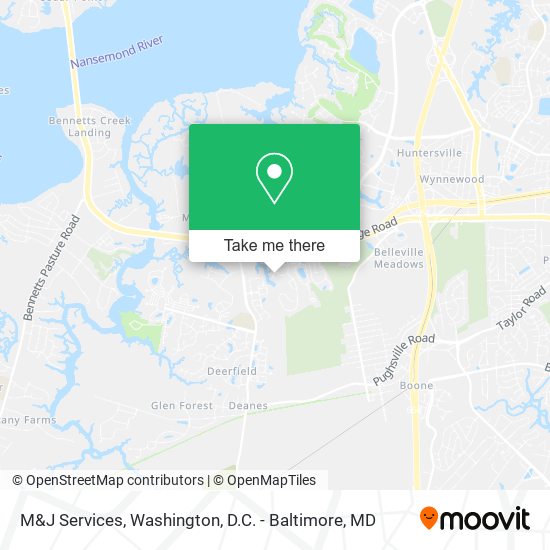 M&J Services map