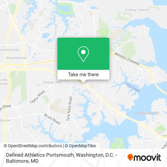 Defined Athletics Portsmouth map