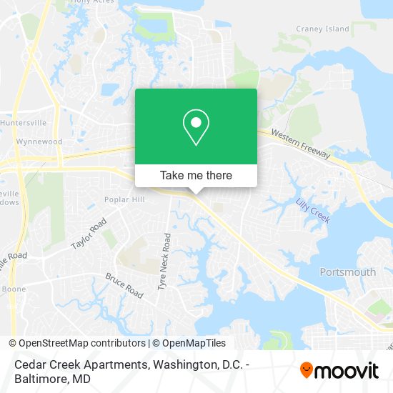 Cedar Creek Apartments map