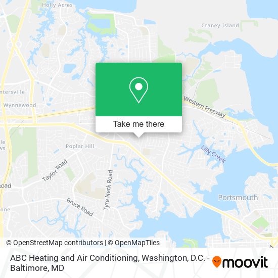 ABC Heating and Air Conditioning map