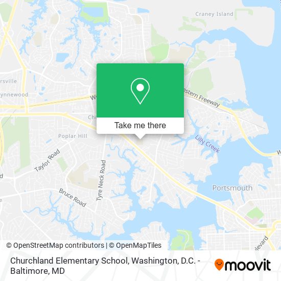 Churchland Elementary School map