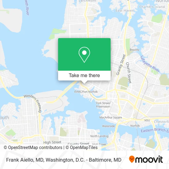 Frank Aiello, MD map