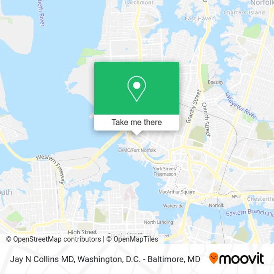 Jay N Collins MD map