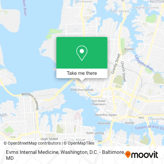 Evms Internal Medicine map