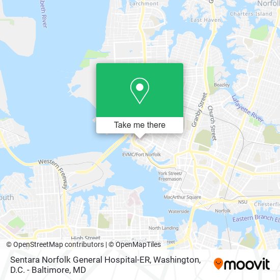 Sentara Norfolk General Hospital-ER map