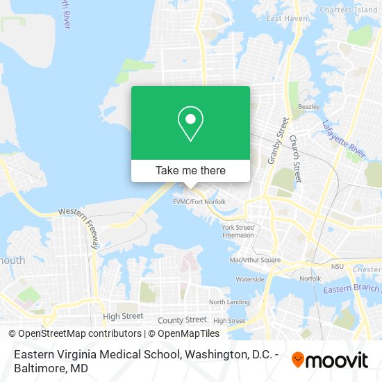 Mapa de Eastern Virginia Medical School