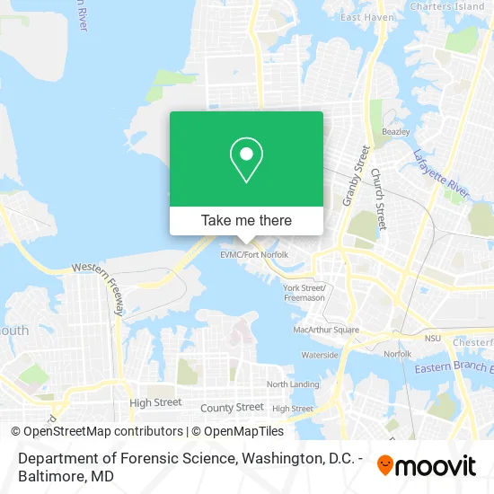 Department of Forensic Science map