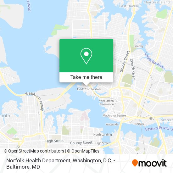 Mapa de Norfolk Health Department