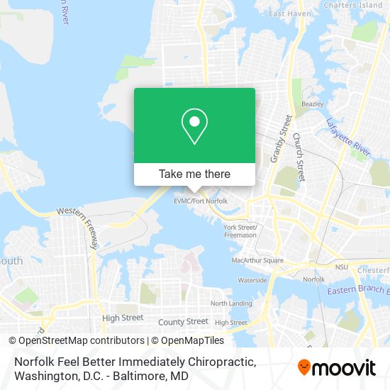 Mapa de Norfolk Feel Better Immediately Chiropractic