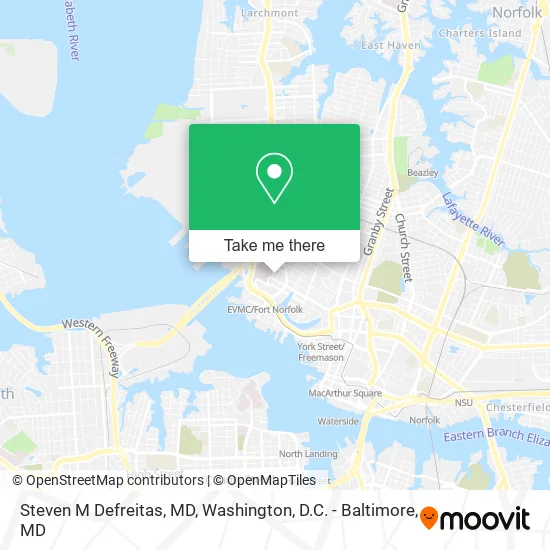 Steven M Defreitas, MD map