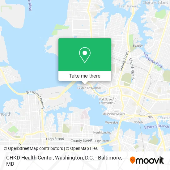 CHKD Health Center map