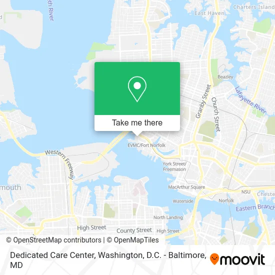 Dedicated Care Center map