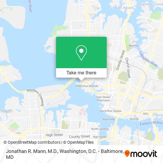 Jonathan R. Mann, M.D. map