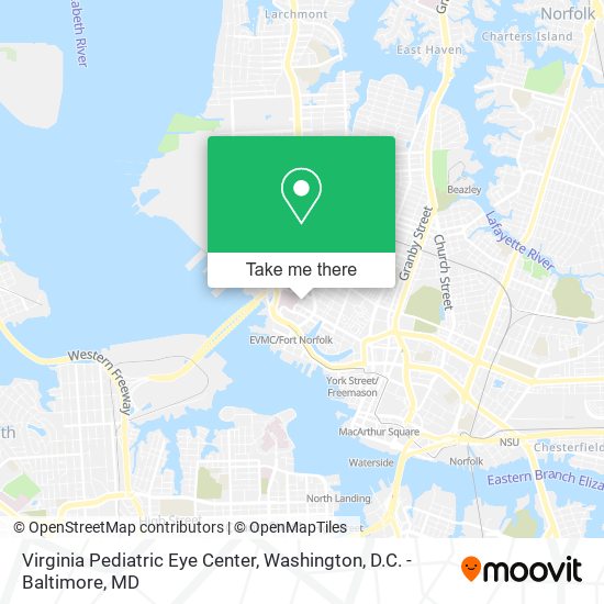 Virginia Pediatric Eye Center map