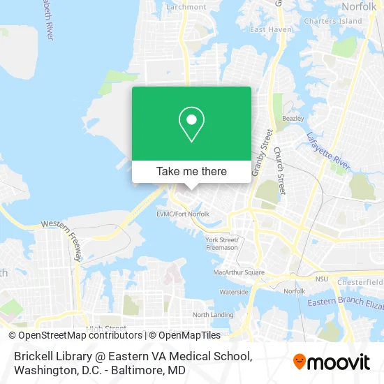 Mapa de Brickell Library @ Eastern VA Medical School