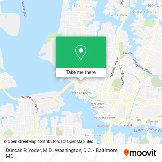 Duncan P. Yoder, M.D. map